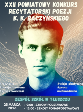Powiatowy Konkurs Recytatorski Poezji Krzysztofa Kamila Baczyńskiego