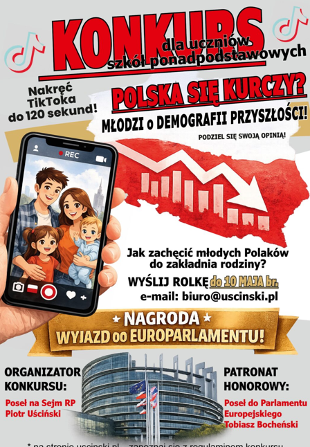 Ogólnopolski konkurs ,,Polska się kurczy – młodzi o demgrafii przyszłości”